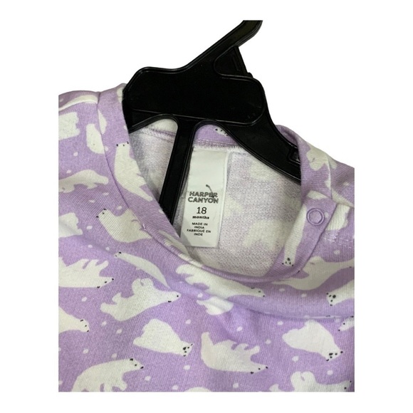 New! Harper Canyon Polar Bear Pajama Set Size 18 Months - Picture 3 of 3